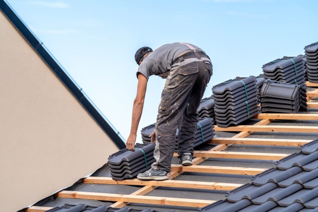 Professional Montgomery TX roofing team at work