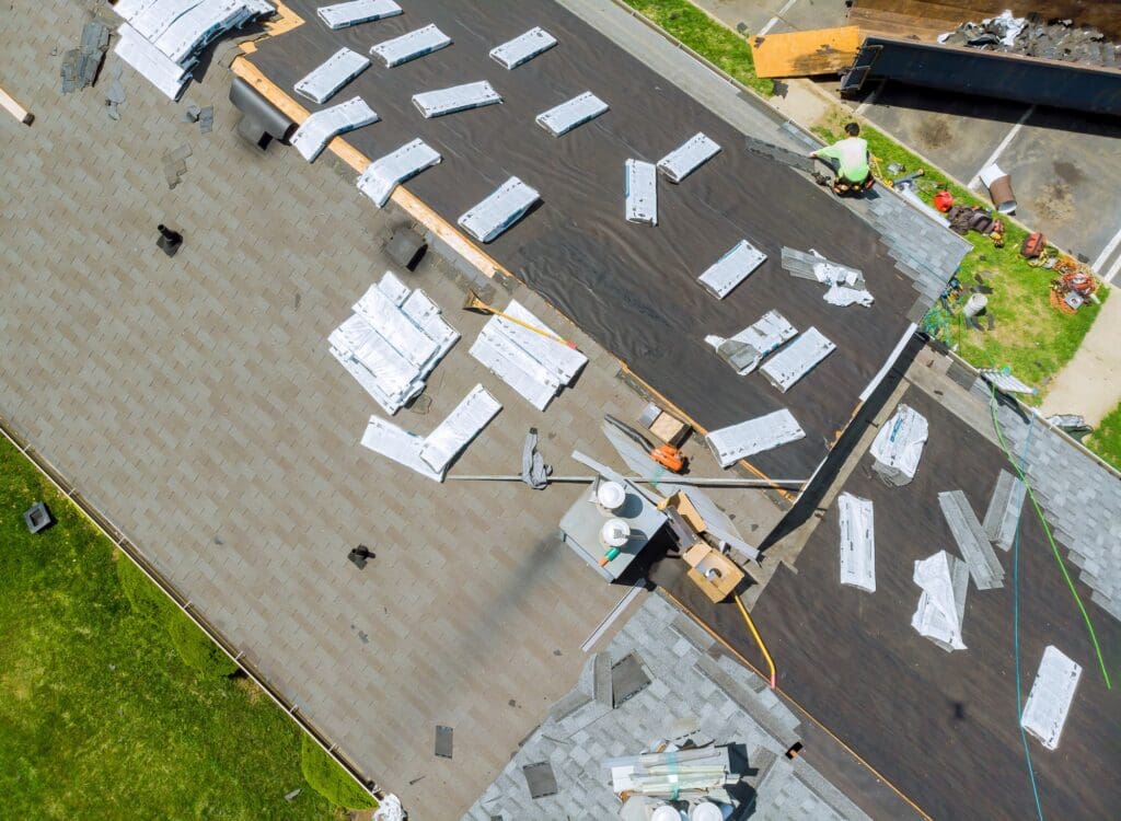 Modern Metal Roof Installation on a Home in Helotes, Texas, by Eternal Roofing.